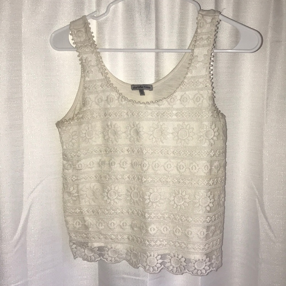 White Lace Tank Top